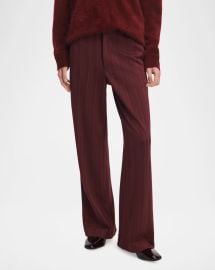 Irina Striped Ponte Jacquard Pants at Neiman Marcus